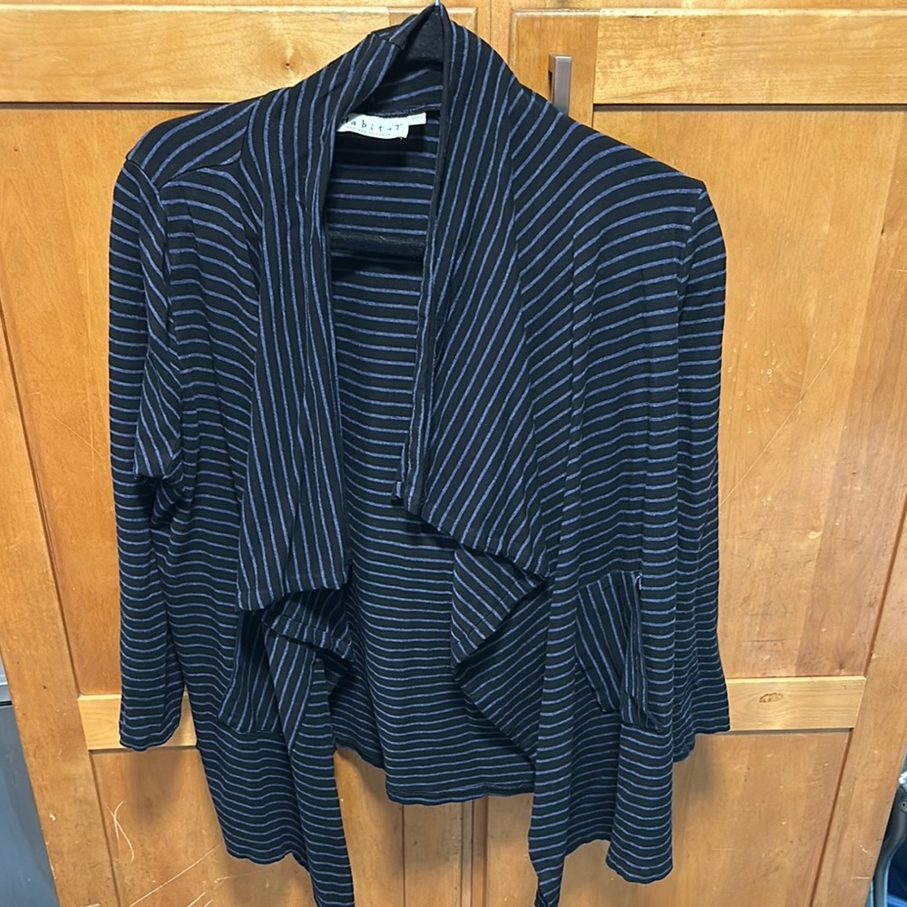 Habitat Black and Blue Striped Cardigan